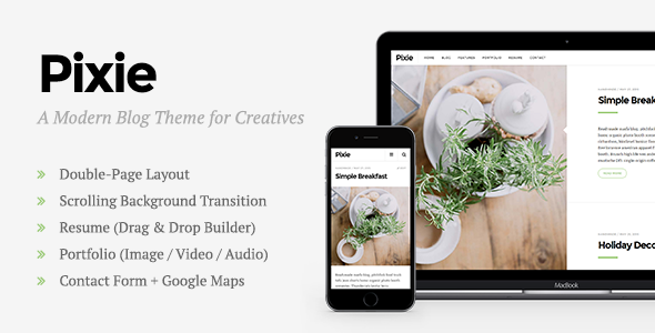 Pixie Preview Wordpress Theme - Rating, Reviews, Preview, Demo & Download