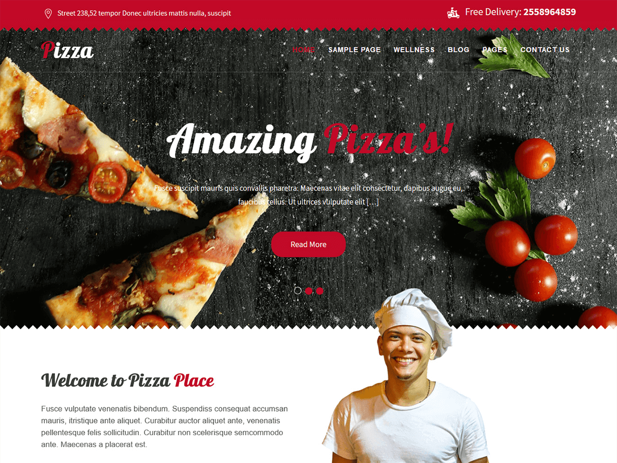 Pizza Lite Preview Wordpress Theme - Rating, Reviews, Preview, Demo & Download
