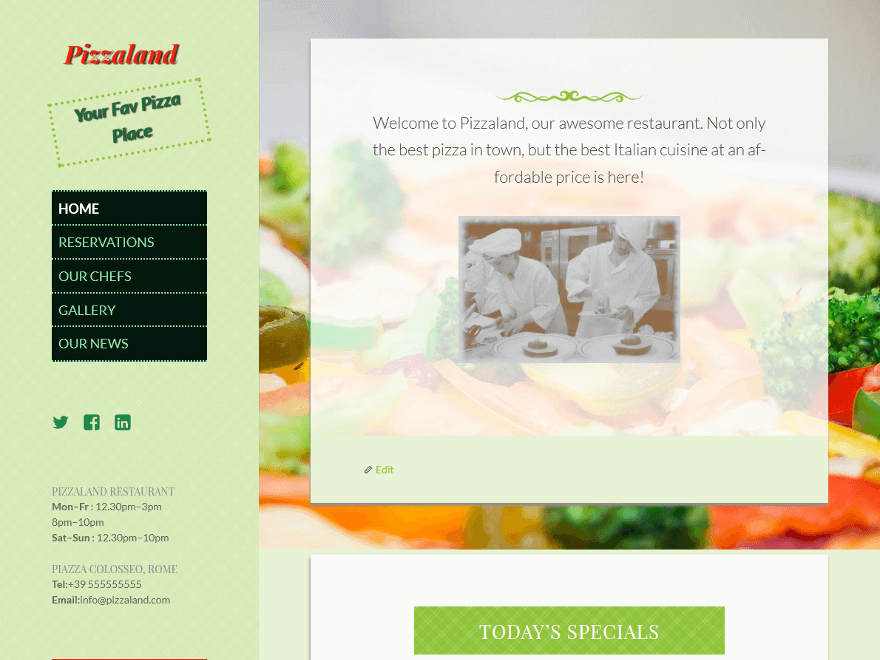 Pizzaland Preview Wordpress Theme - Rating, Reviews, Preview, Demo & Download