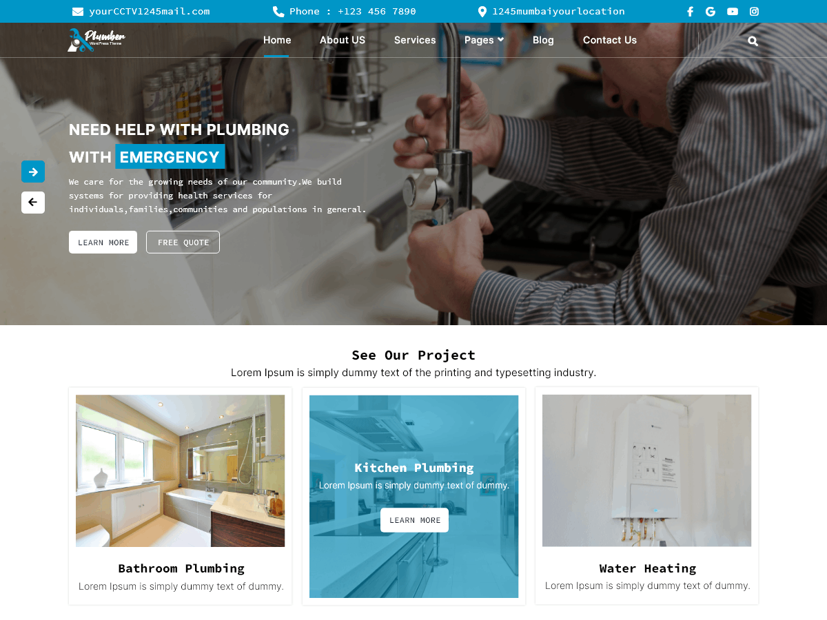 Plumber Works Preview Wordpress Theme - Rating, Reviews, Preview, Demo & Download