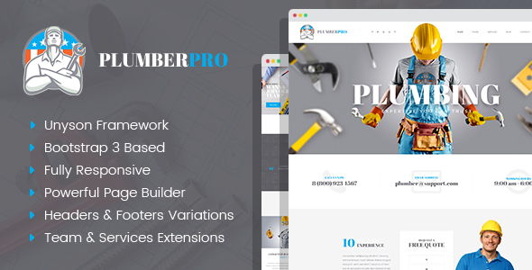 PlumberPlus Preview Wordpress Theme - Rating, Reviews, Preview, Demo & Download