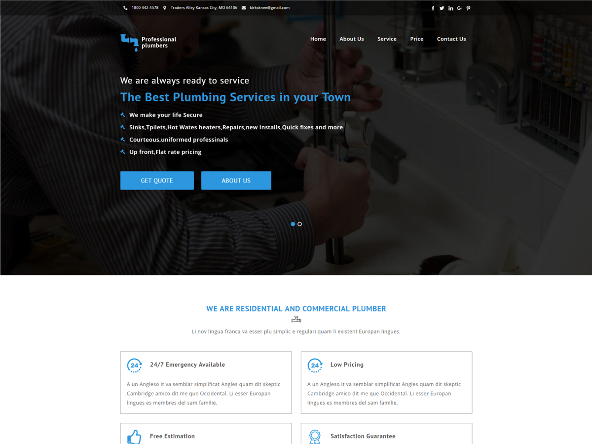 Plumbers Preview Wordpress Theme - Rating, Reviews, Preview, Demo & Download
