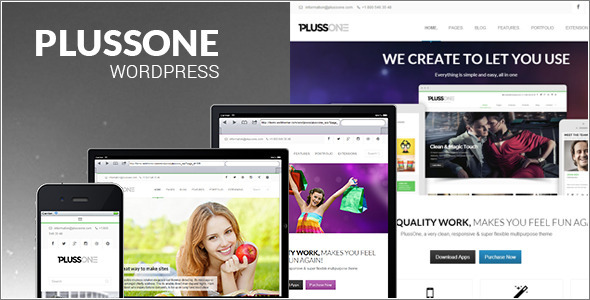 Plussone Preview Wordpress Theme - Rating, Reviews, Preview, Demo & Download