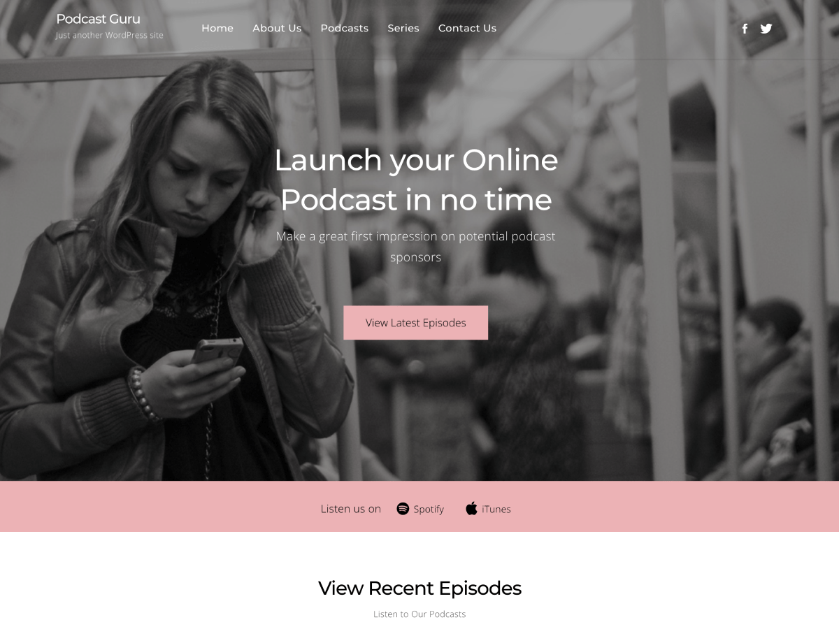 Podcast Guru Preview Wordpress Theme - Rating, Reviews, Preview, Demo & Download