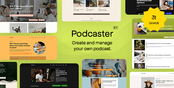 Podcaster Preview Wordpress Theme - Rating, Reviews, Preview, Demo & Download