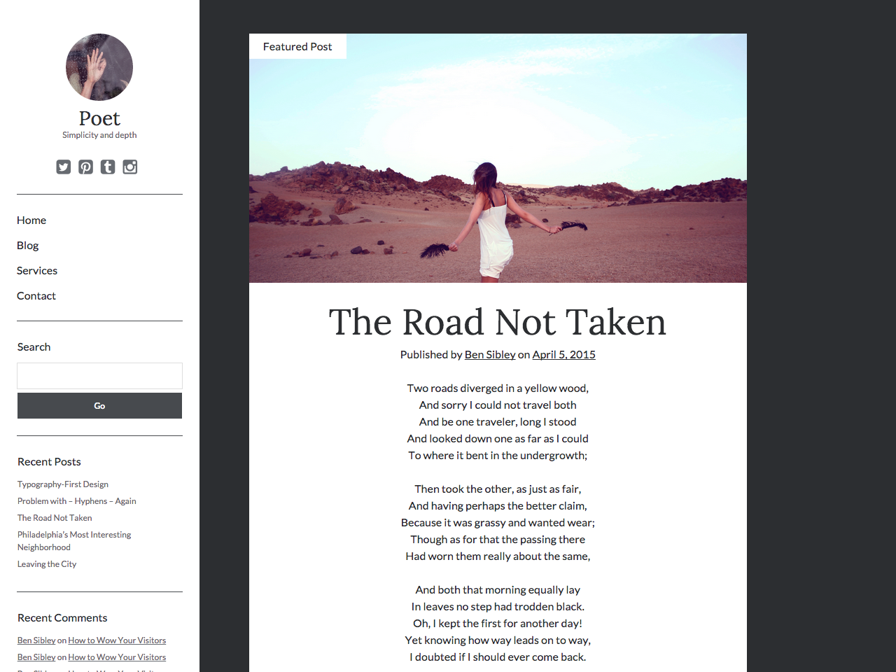 Poet Preview Wordpress Theme - Rating, Reviews, Preview, Demo & Download