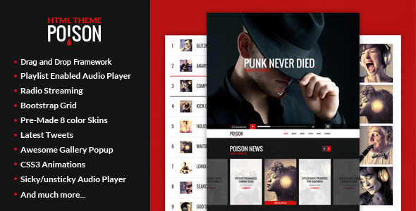 Poison Preview Wordpress Theme - Rating, Reviews, Preview, Demo & Download