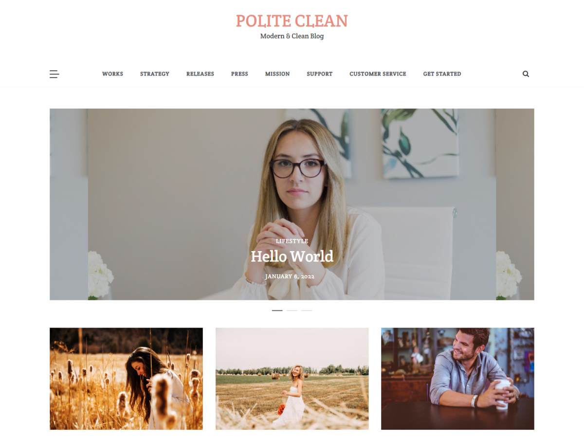 Polite Clean Preview Wordpress Theme - Rating, Reviews, Preview, Demo & Download