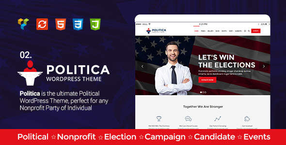 Politica Preview Wordpress Theme - Rating, Reviews, Preview, Demo & Download