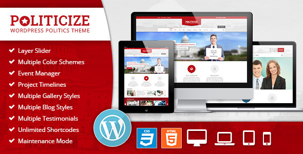 Politicize Preview Wordpress Theme - Rating, Reviews, Preview, Demo & Download