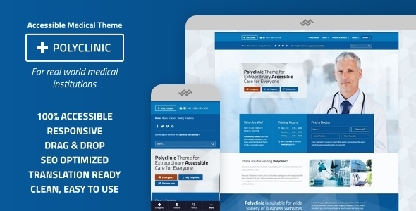 Polyclinic Preview Wordpress Theme - Rating, Reviews, Preview, Demo & Download