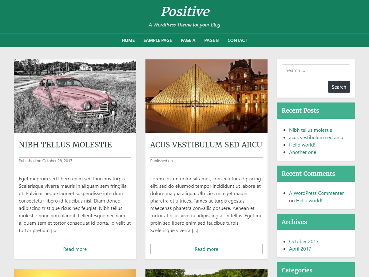 Positive Blog Preview Wordpress Theme - Rating, Reviews, Preview, Demo & Download