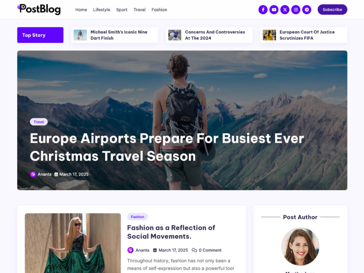 PostBlog Preview Wordpress Theme - Rating, Reviews, Preview, Demo & Download