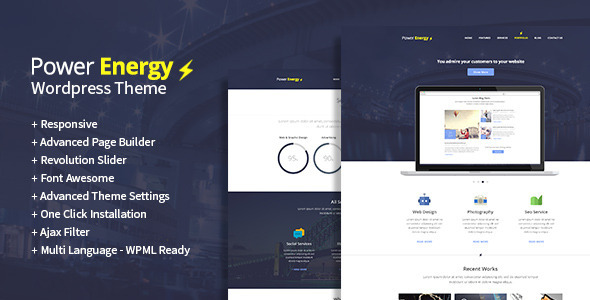 Power Energy Preview Wordpress Theme - Rating, Reviews, Preview, Demo & Download