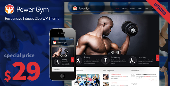 Power Gym Preview Wordpress Theme - Rating, Reviews, Preview, Demo & Download