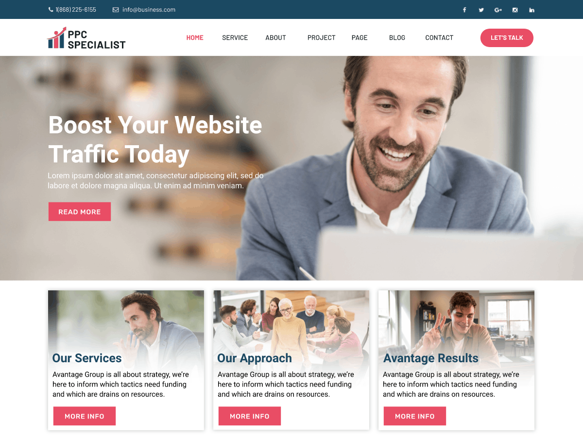 PPC Specialist Preview Wordpress Theme - Rating, Reviews, Preview, Demo & Download