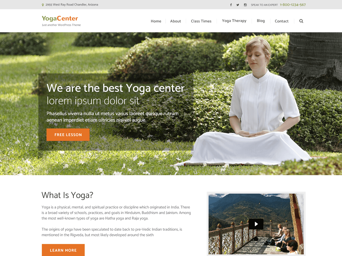 Pranayama Yoga Preview Wordpress Theme - Rating, Reviews, Preview, Demo & Download