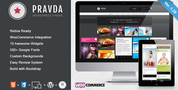 Pravda Preview Wordpress Theme - Rating, Reviews, Preview, Demo & Download