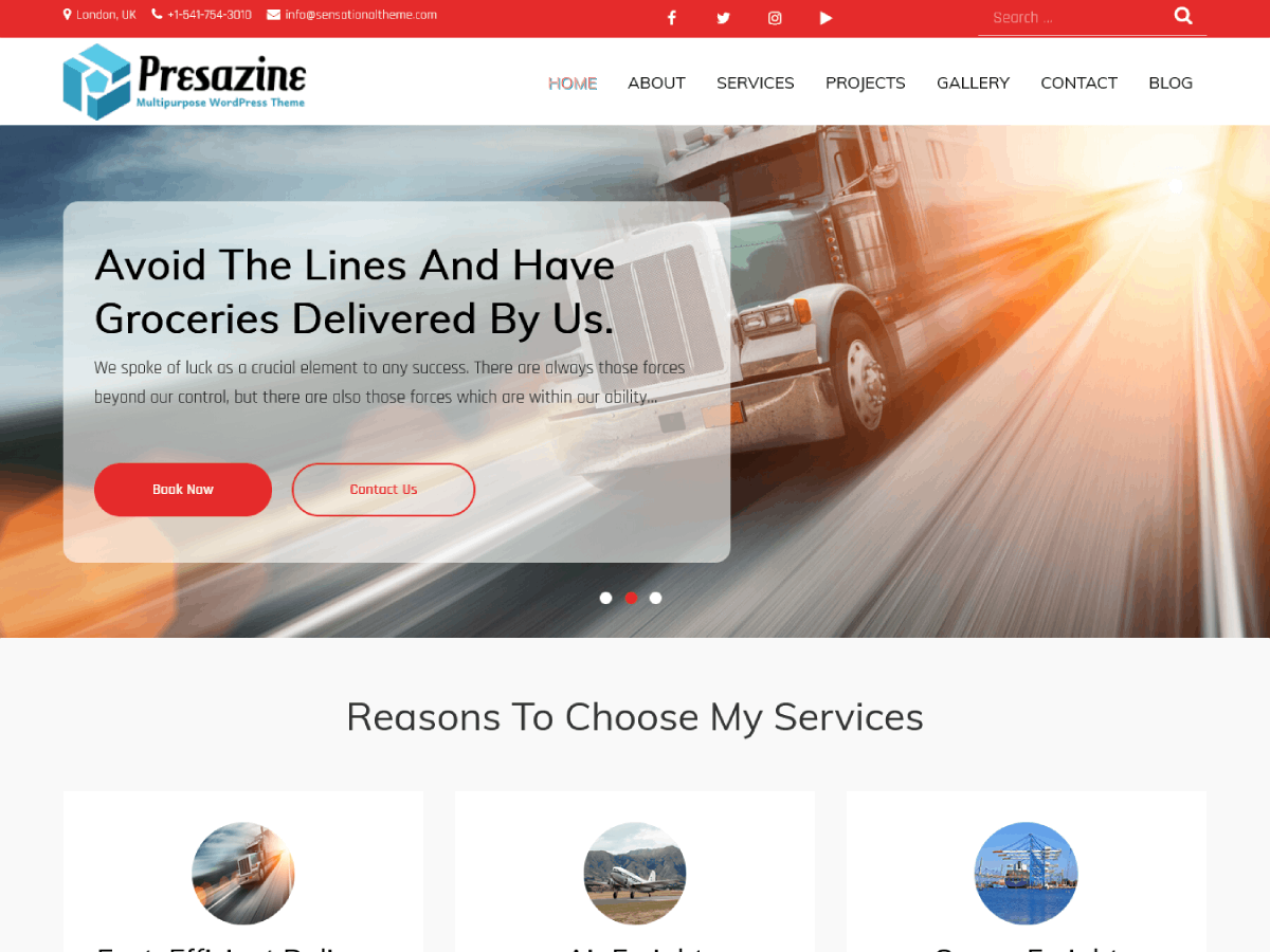 Presazine Business Preview Wordpress Theme - Rating, Reviews, Preview, Demo & Download