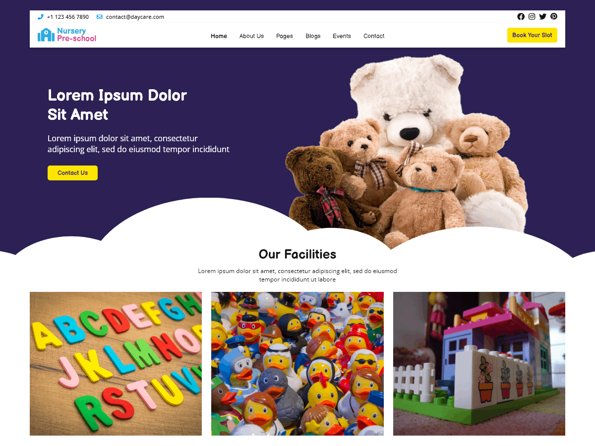 Preschool Nursery Preview Wordpress Theme - Rating, Reviews, Preview, Demo & Download