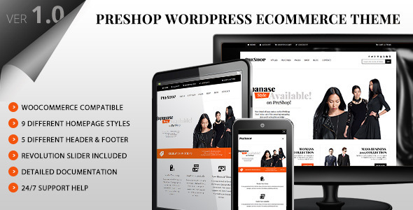 PreShop Preview Wordpress Theme - Rating, Reviews, Preview, Demo & Download