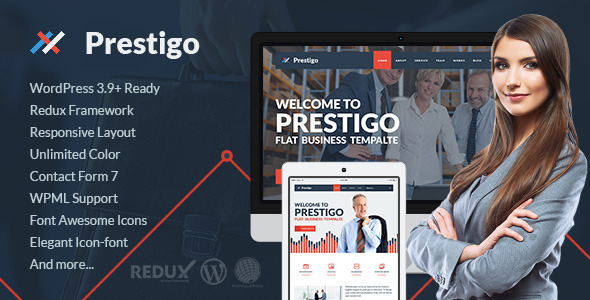 Prestigo Preview Wordpress Theme - Rating, Reviews, Preview, Demo & Download