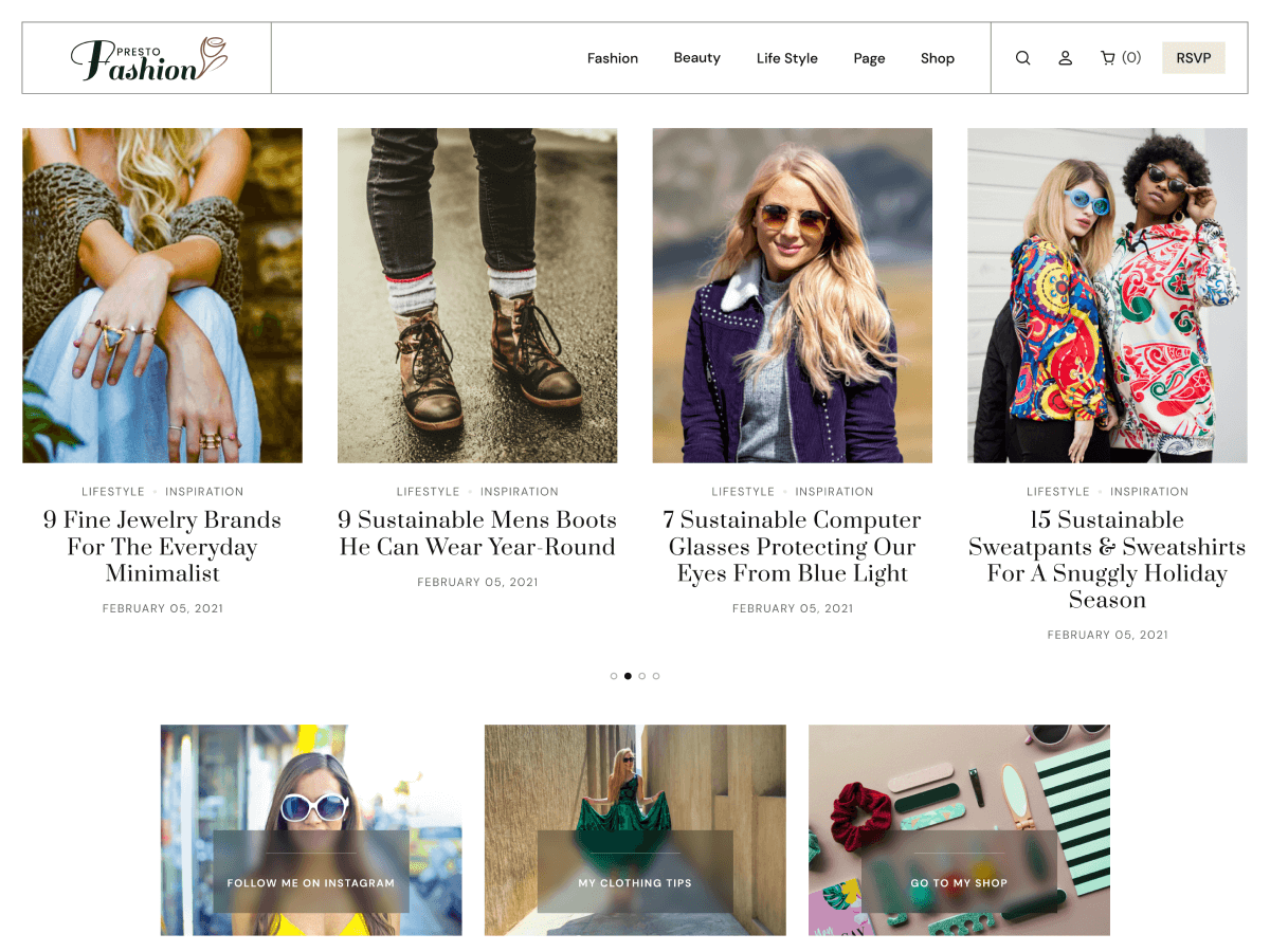 Presto Fashion Preview Wordpress Theme - Rating, Reviews, Preview, Demo & Download