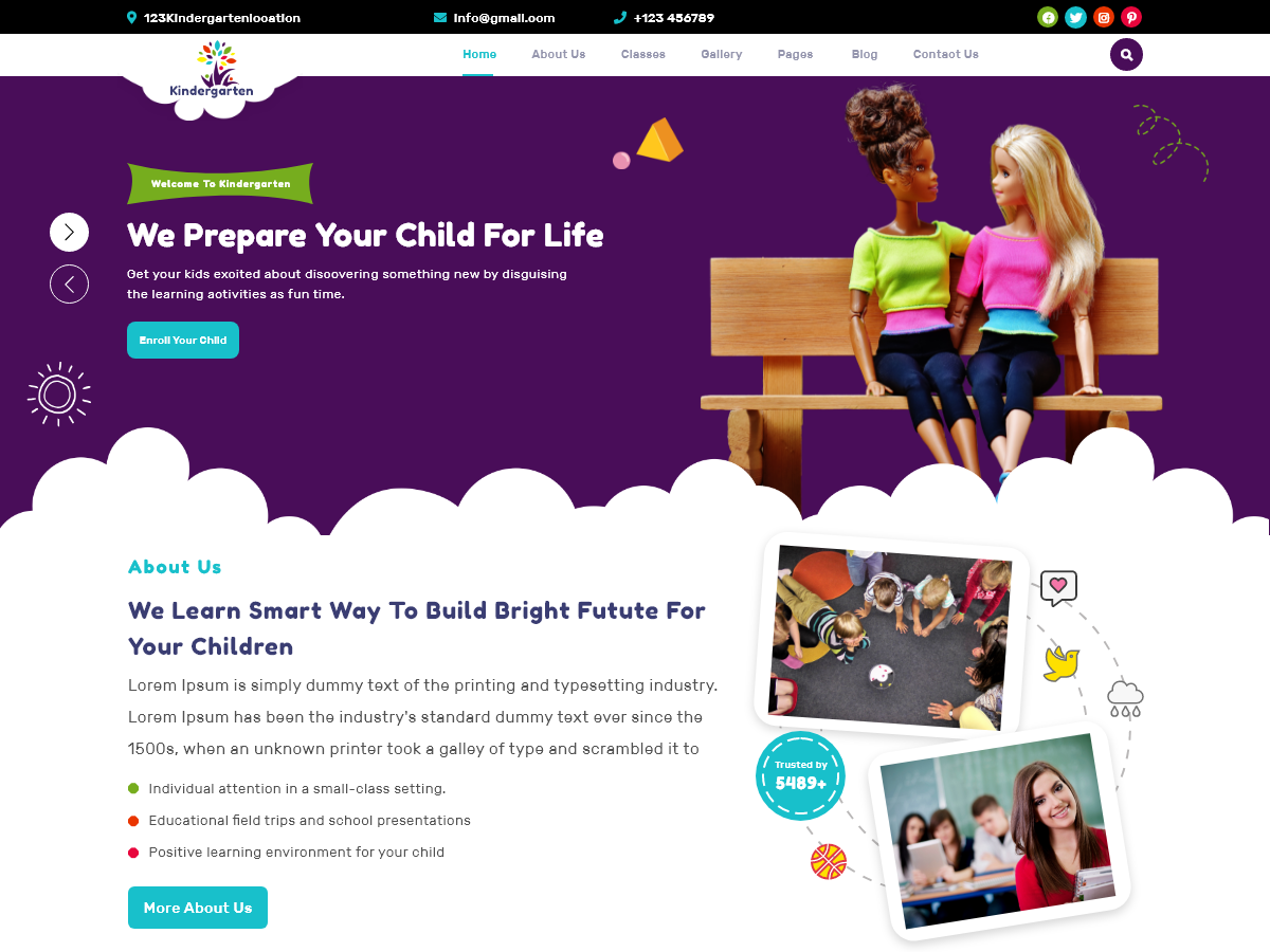 Prime Kindergarten Preview Wordpress Theme - Rating, Reviews, Preview, Demo & Download