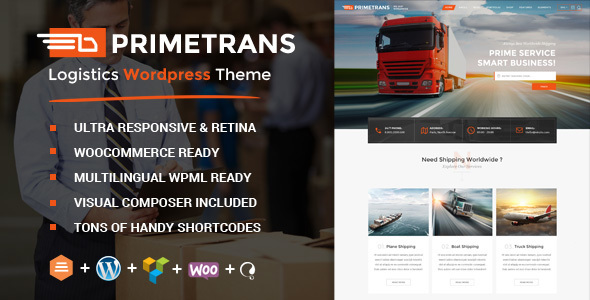 PrimeTrans Preview Wordpress Theme - Rating, Reviews, Preview, Demo & Download