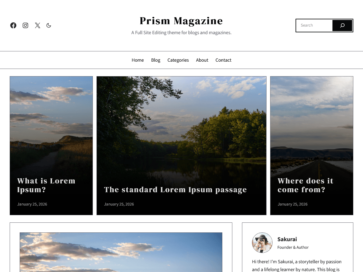 Prism Magazine Preview Wordpress Theme - Rating, Reviews, Preview, Demo & Download
