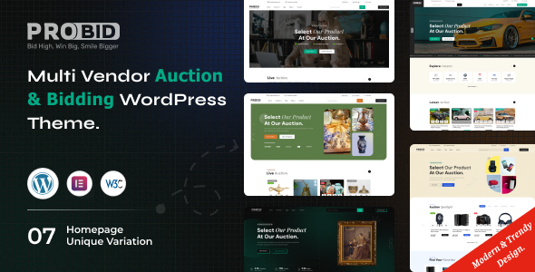 Probid Preview Wordpress Theme - Rating, Reviews, Preview, Demo & Download