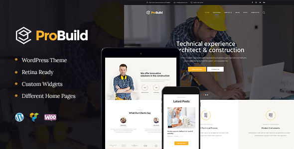 ProBuild Preview Wordpress Theme - Rating, Reviews, Preview, Demo & Download