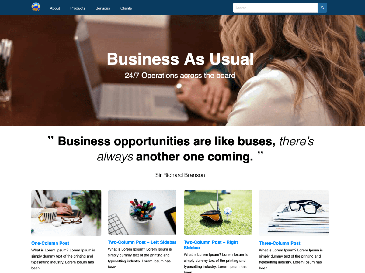 Productive Business Preview Wordpress Theme - Rating, Reviews, Preview, Demo & Download