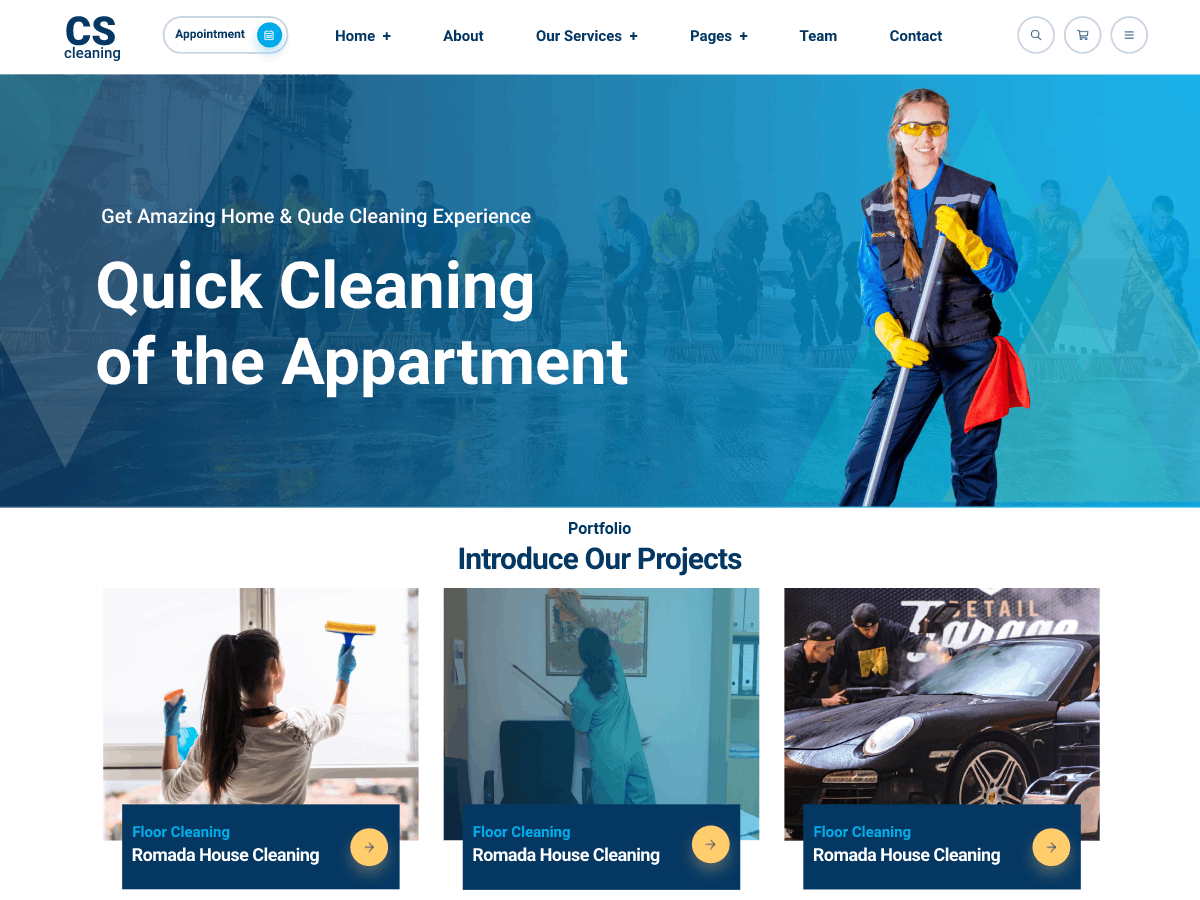 Professional Cleaning Preview Wordpress Theme - Rating, Reviews, Preview, Demo & Download