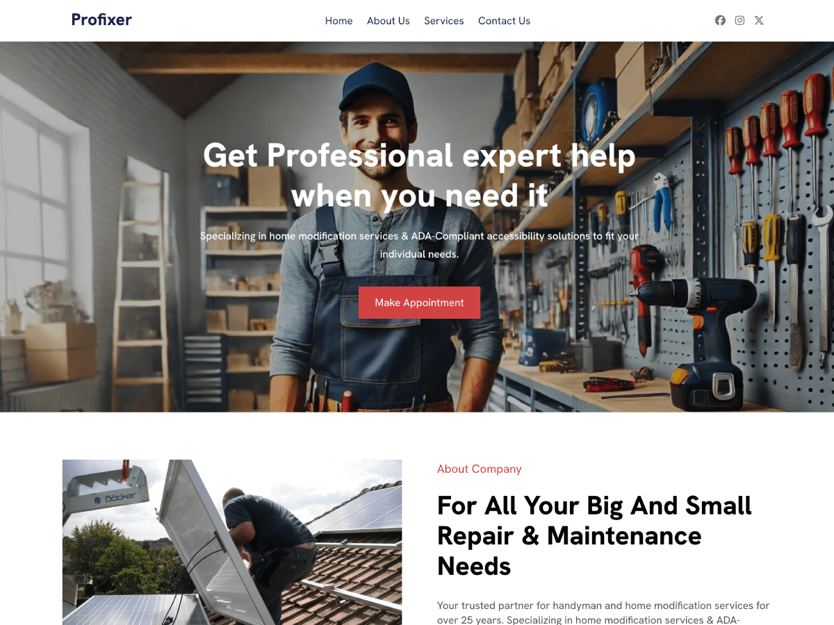 Profixer Preview Wordpress Theme - Rating, Reviews, Preview, Demo & Download