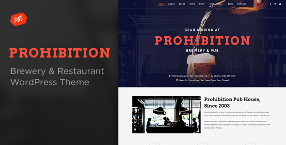 Prohibition Preview Wordpress Theme - Rating, Reviews, Preview, Demo & Download