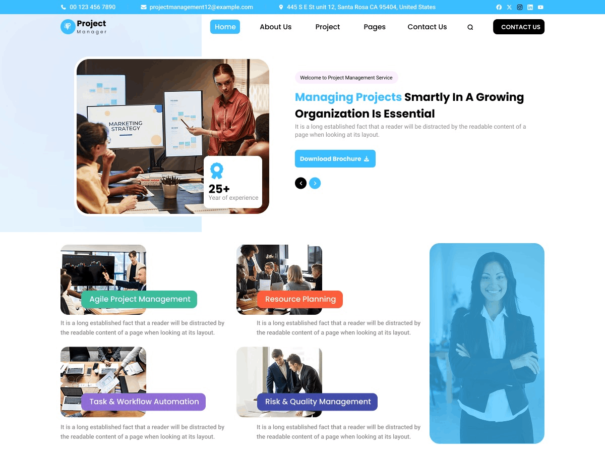 Project Manager Preview Wordpress Theme - Rating, Reviews, Preview, Demo & Download