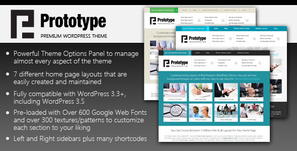Prototype Preview Wordpress Theme - Rating, Reviews, Preview, Demo & Download