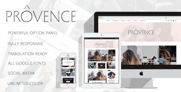 Provence Preview Wordpress Theme - Rating, Reviews, Preview, Demo & Download