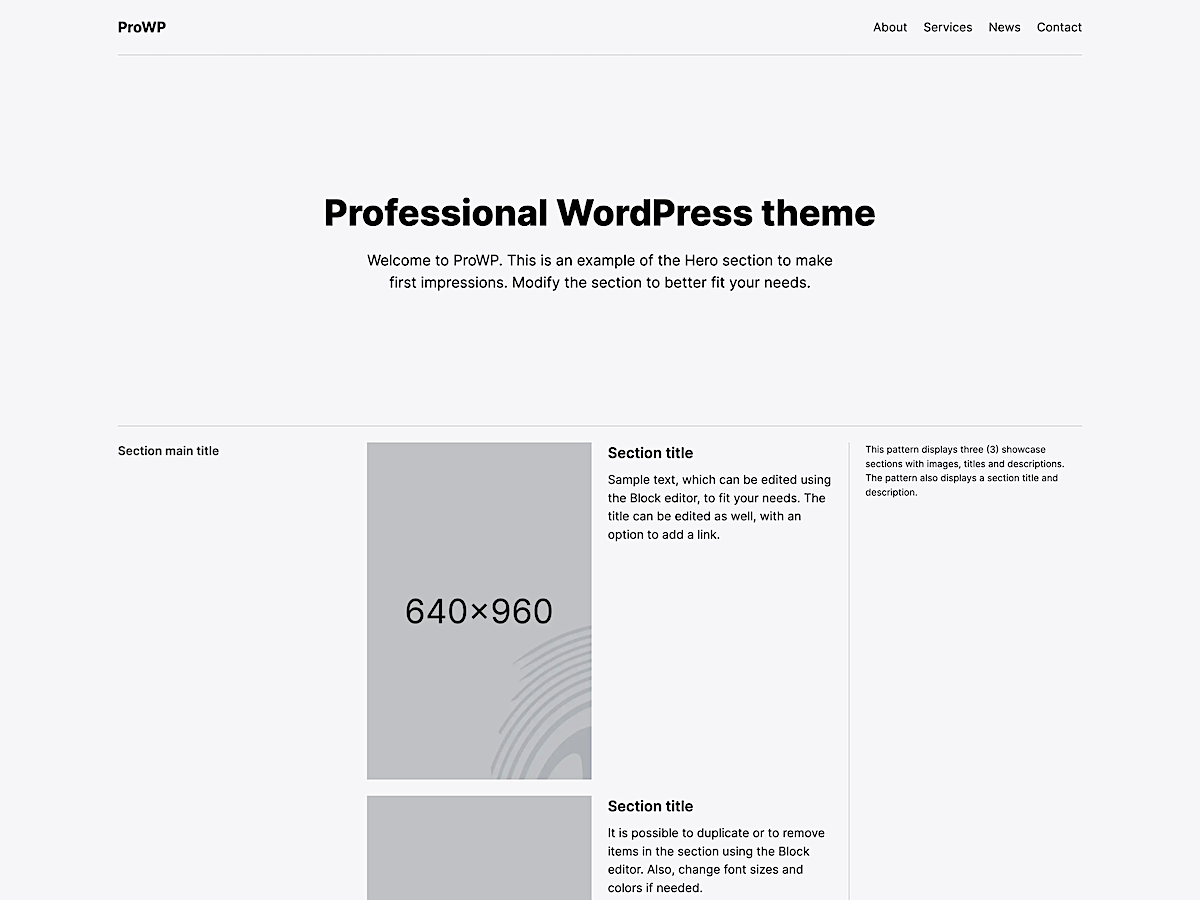 ProWP Preview Wordpress Theme - Rating, Reviews, Preview, Demo & Download