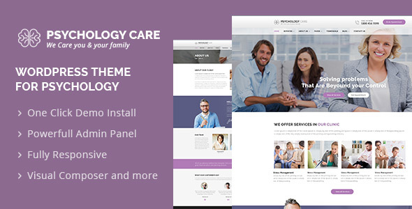 Pshychology Care Preview Wordpress Theme - Rating, Reviews, Preview, Demo & Download