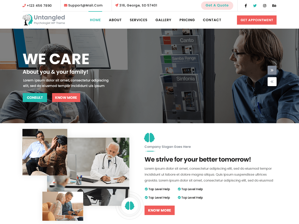 Psychology Therapist Preview Wordpress Theme - Rating, Reviews, Preview, Demo & Download