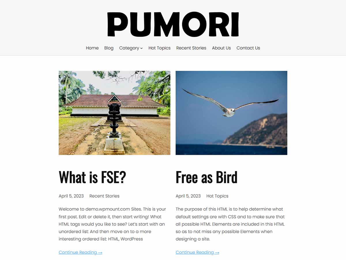 Pumori Preview Wordpress Theme - Rating, Reviews, Preview, Demo & Download