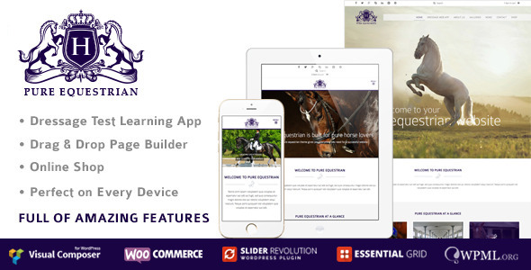 Pure Equestrian Preview Wordpress Theme - Rating, Reviews, Preview, Demo & Download