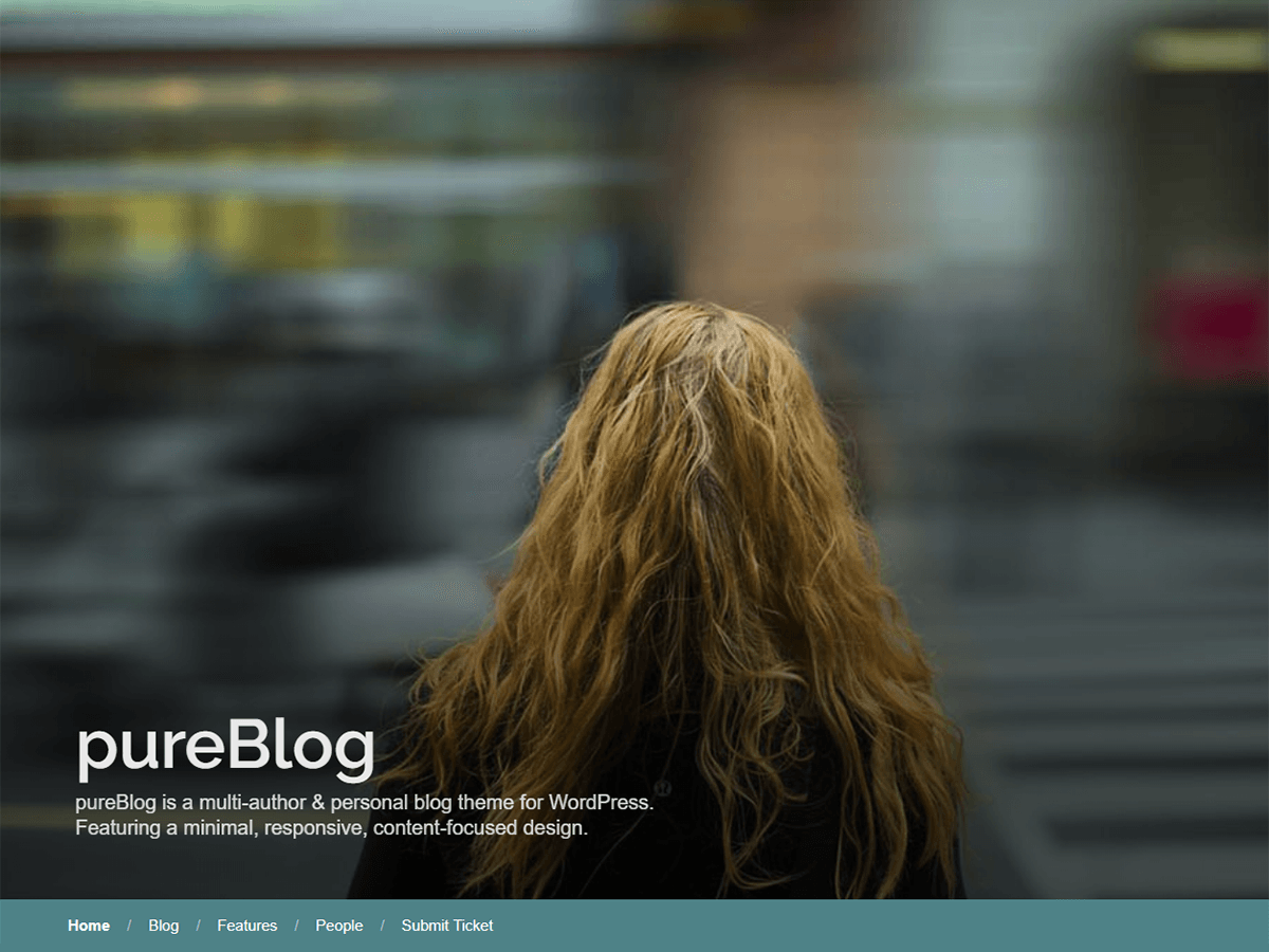 PureBlog Preview Wordpress Theme - Rating, Reviews, Preview, Demo & Download