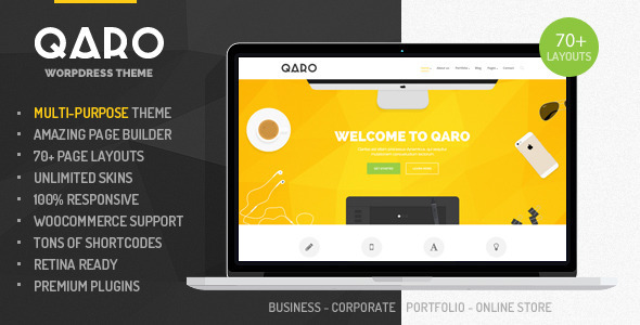 Qaro Preview Wordpress Theme - Rating, Reviews, Preview, Demo & Download