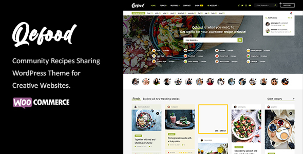 Qefood Preview Wordpress Theme - Rating, Reviews, Preview, Demo & Download