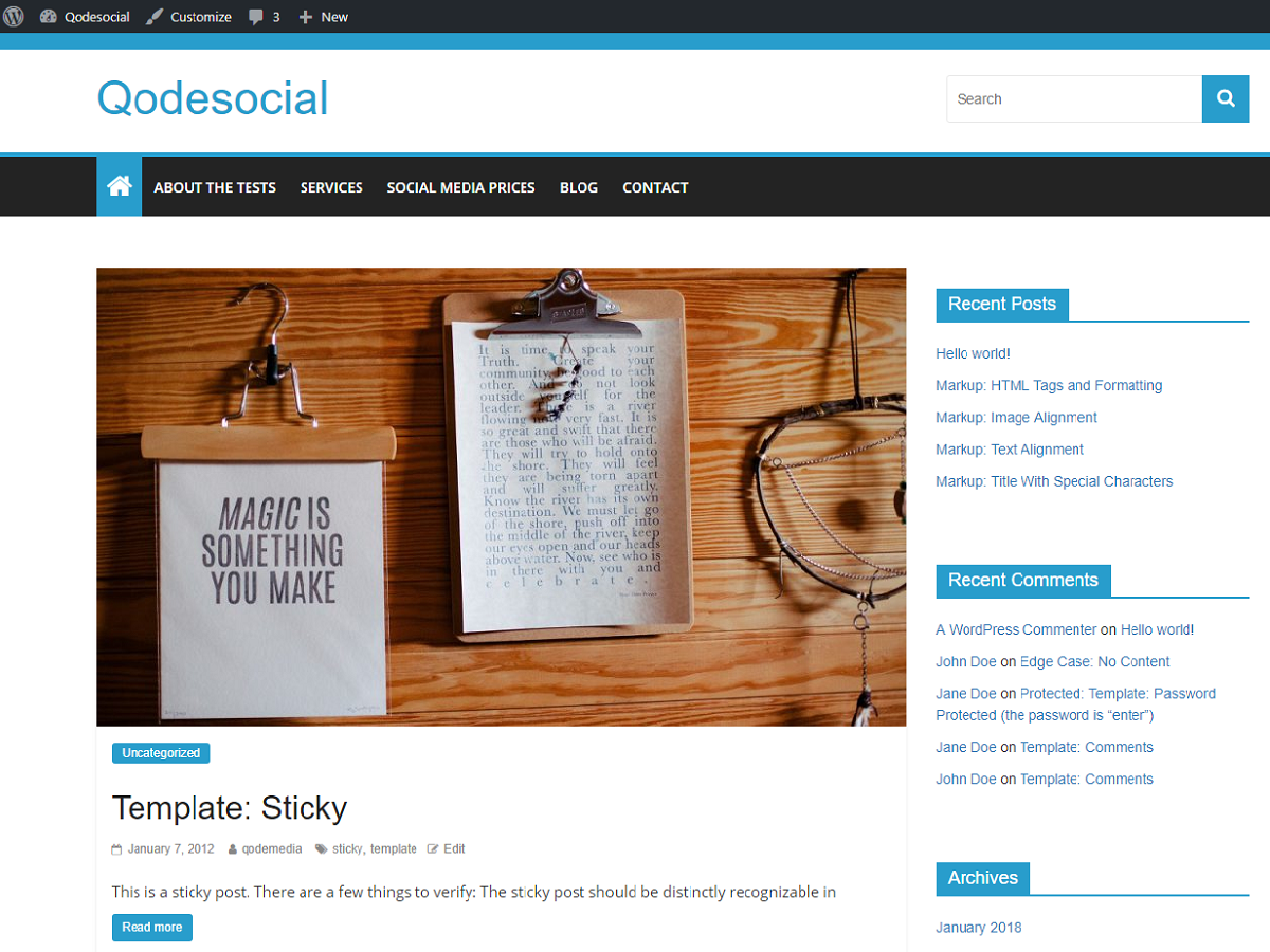 Qodesocial Preview Wordpress Theme - Rating, Reviews, Preview, Demo & Download
