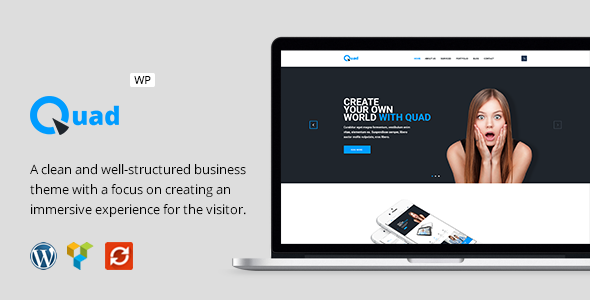 Quad Preview Wordpress Theme - Rating, Reviews, Preview, Demo & Download