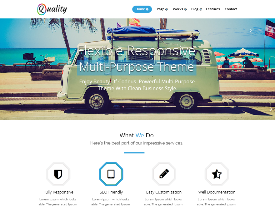Quality Blue Preview Wordpress Theme - Rating, Reviews, Preview, Demo & Download